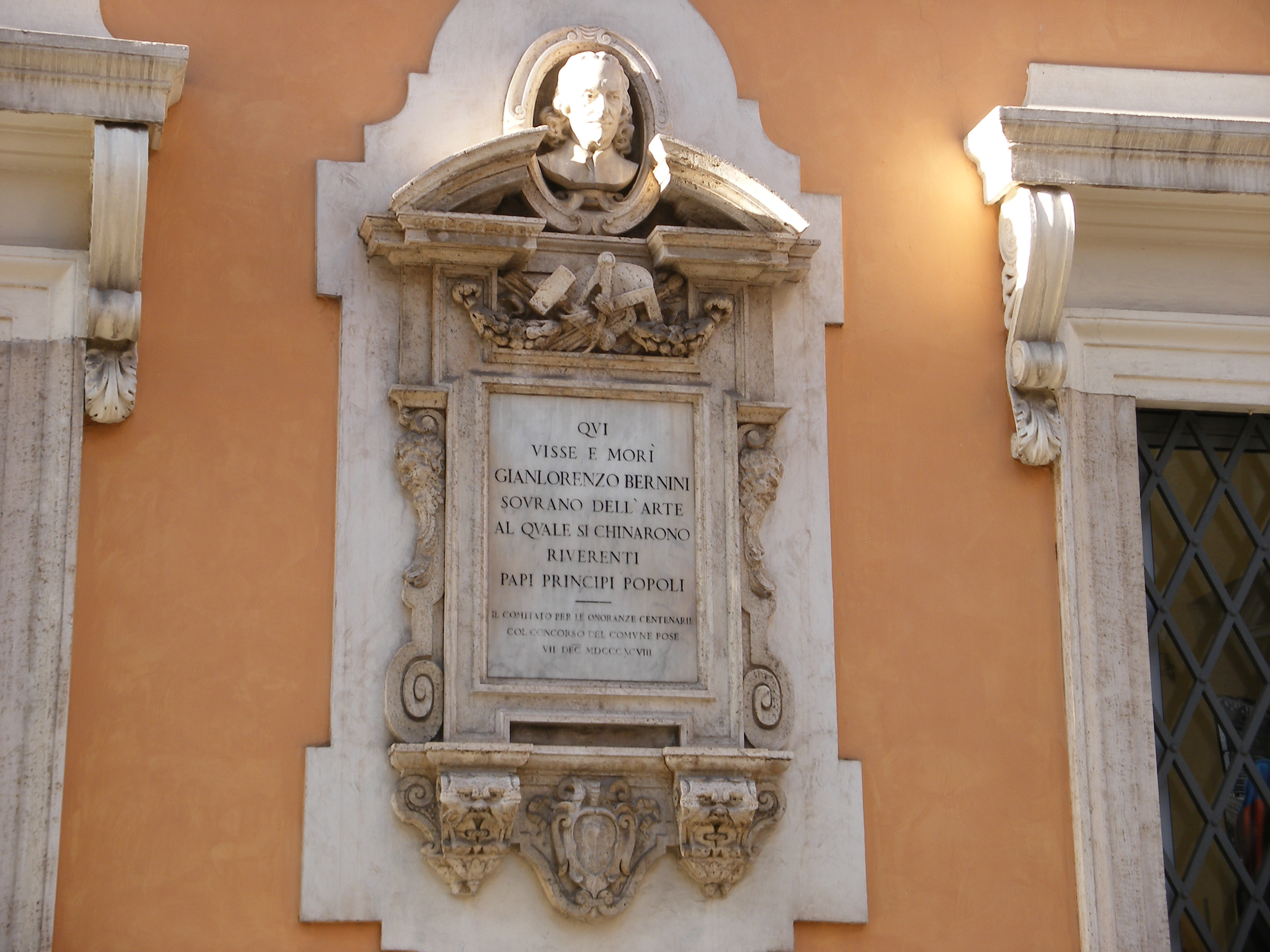 House in Rome where Gian Lorenzo Bernini lived and died